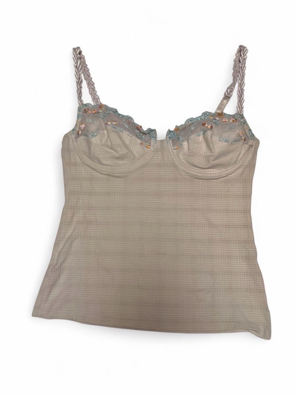 Authentic vintage early 2000s Bruno Banani sheer mesh underwire camisole top - Picture 2 of 7